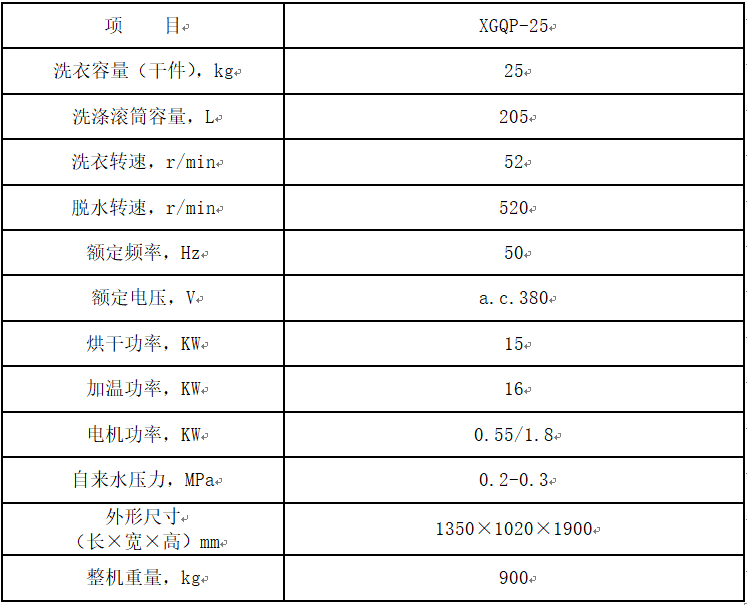 洗脫烘一體機參數表